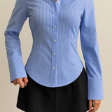 Olivia | Striped Lace Blouse
