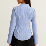 Olivia | Striped Lace Blouse