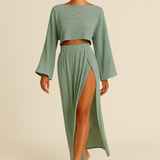 Meja | Slashed Cotton and Linen Set