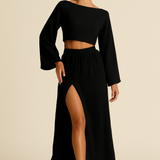 Meja | Slashed Cotton and Linen Set