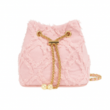 Camille | Quilted Denim Bucket Bag