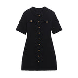 Aline | Knit Button Dress