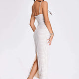 Tessa | Pearl Sequin Midi Dress